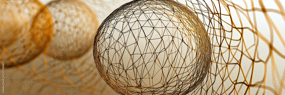 Poster Abstract Interpretation of a Net Catching an Ethereal Object Illustrating Balance and Harmony