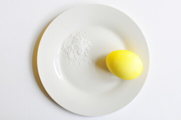 Easter Egg with coarse salt