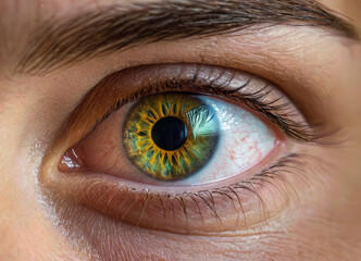 Fototapeta premium ocular, mujer, macro, cara, close-up, beldad, iris, ocular, aspecto, pupilas, globo ocular, piel, visión, pestaña, pestaña, ceja, maquillaje