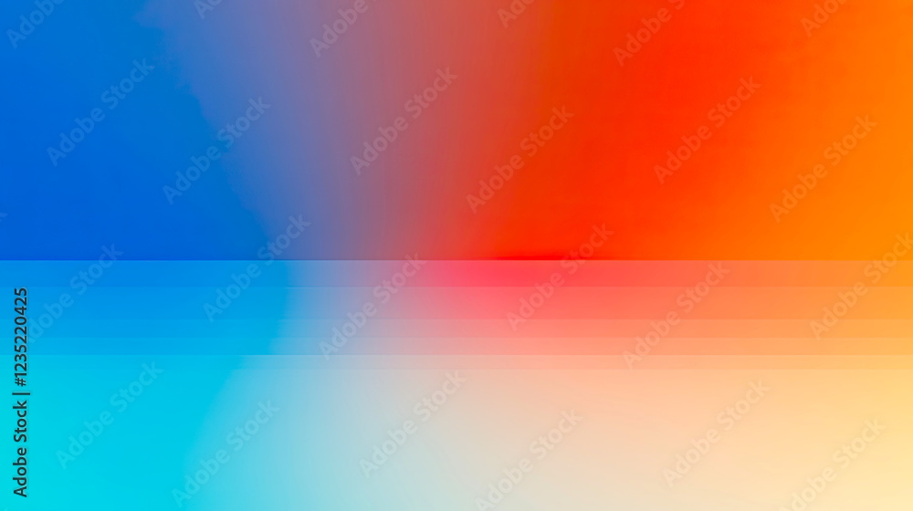 Aufkleber gradient harmony transitions through a spectrum of vibrant colors against a soft neutral backdrop