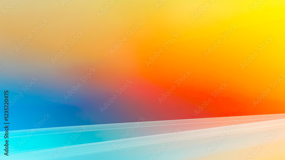 Aufkleber diverse colors blend seamlessly in a smooth gradient border on a calming neutral backdrop