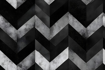 Charcoal And Gray Chevrons Seamless Pattern