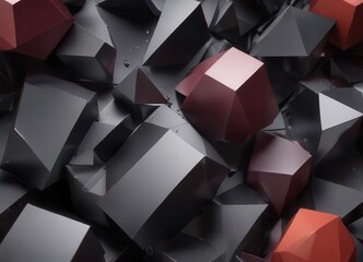 Bold geometric shapes overlapping each other in a dynamic composition,  layered composition, geometric shapes