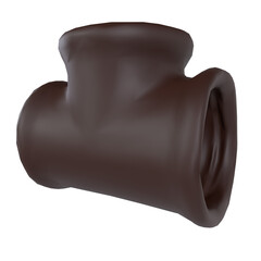 Unique brown rubber connector fitting for plumbing applications
