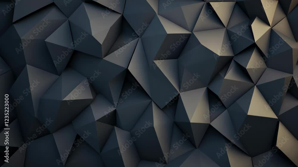 Poster dark abstract polygonal background featuring geometric shapes in a contemporary style with a monochr
