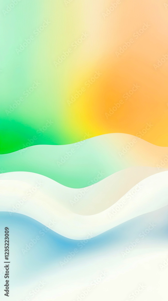 Poster colorful melting shapes create an abstract illusion under soft lighting for enchanting visuals