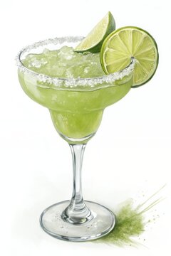 recommend clip art: Refreshing Lime Margarita Cocktail Frozen Drink Summer Beverage