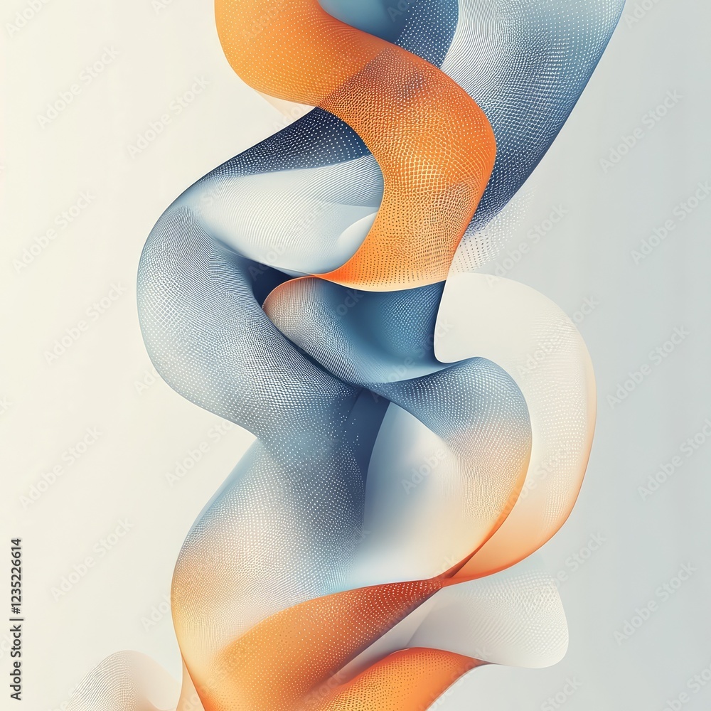 Poster elegant diagonal ribbon flow with minimalist graphic shapes for sophisticated and modern design proj