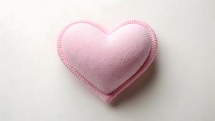 Fototapeta premium Pink Heart-Shaped Pillow or Cushion
