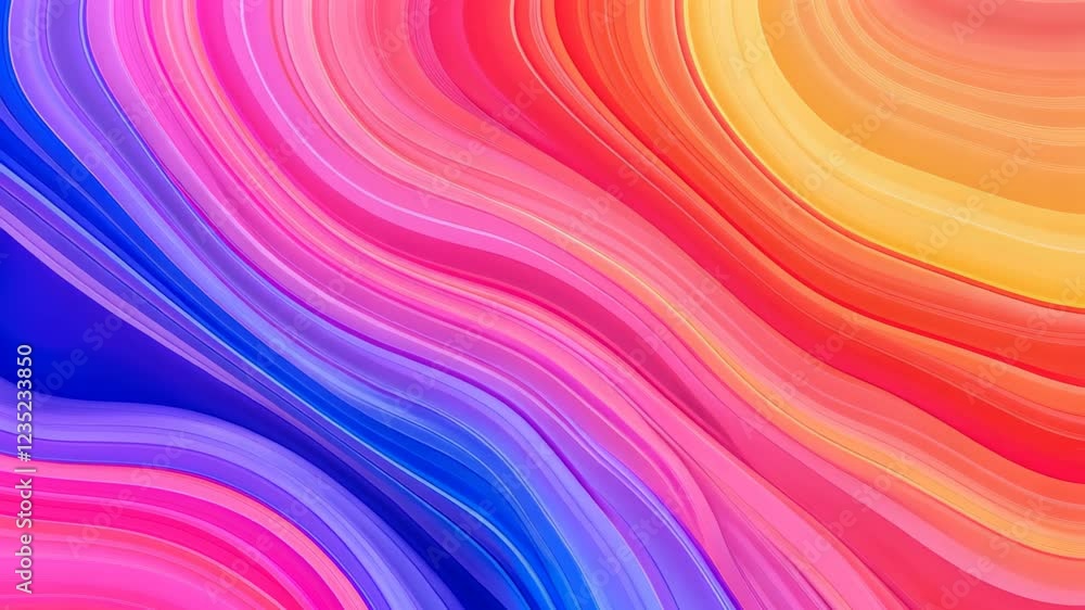 Poster vibrant distorted twisted colorful lined background with trippy striped design, perfect for modern d