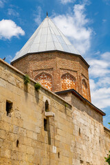 Cifte Minareli Medrese (Double Minaret Thelogical Schools). The structure is located at the city center. The structure has the biggest portal among the other theological schools in Anatolia. Sivas .