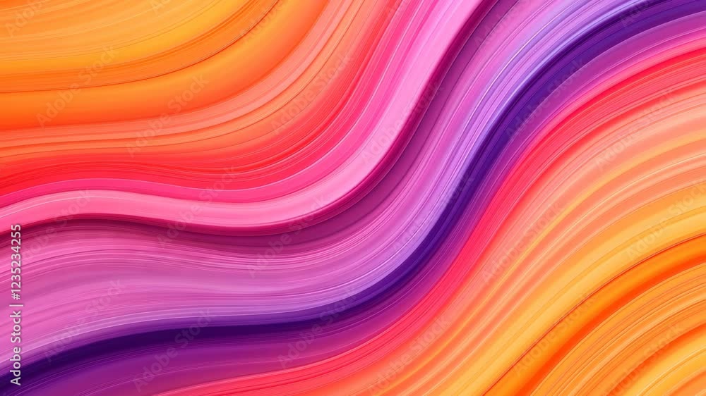 Poster vibrant twisted colorful line background creating a dynamic trippy abstract strip in shades of purpl