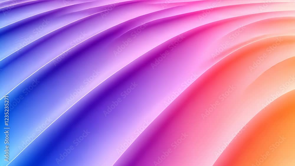 Poster elegant pink and purple surfaces with waves in abstract 3d design reflecting modern artistic concept