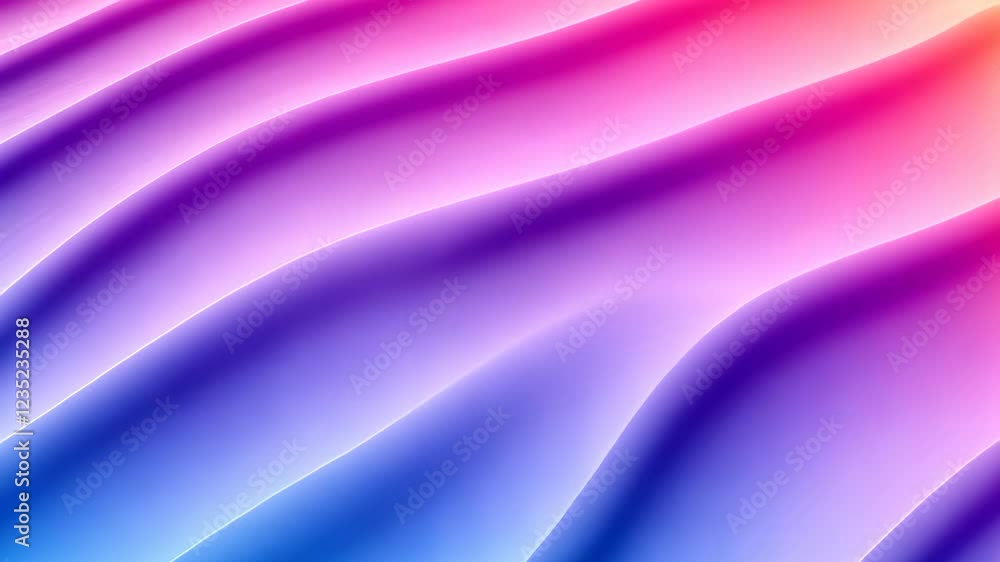 Poster elegant pink and purple surfaces with waves in abstract 3d design reflecting modern artistic concept