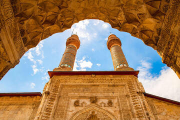 Cifte Minareli Medrese (Double Minaret Thelogical Schools). The structure is located at the city...