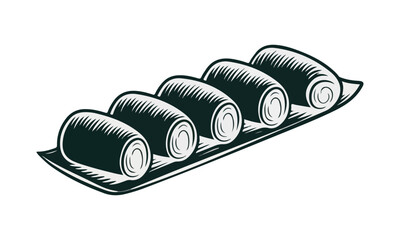 Delicious Sushi Rolls Vector Illustration High-Quality Artwork Design for Your Projects