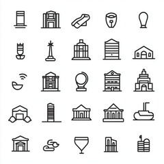 estate icons set