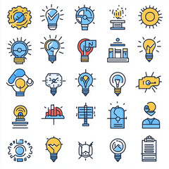 set of business icons