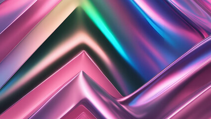 Fototapeta premium A holographic gradient with shifting colors between pink, blue, and green, shimmering effect, ultra-smooth surface