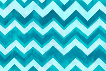 Turquoise Tribal Zigzags Seamless Pattern