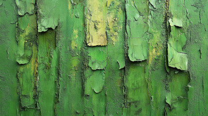 A deeply textured emerald green cement wall with streaks of lighter and darker tones, exuding an artistic and moody feel