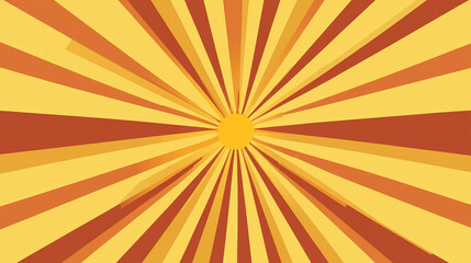 A sunny and cheerful background with golden rays beaming outward from a glowing center, symbolizing warmth and positivity.