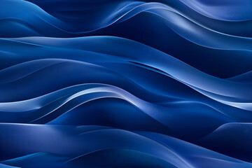 Obraz premium Sapphire Blue Waves Seamless Pattern