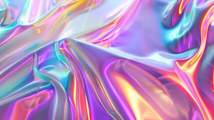 Obraz premium holographic colorful glass plastic shapes