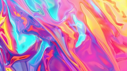 Fototapeta premium holographic colorful glass plastic shapes