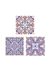 A beautiful square oriental ornaments