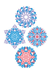 Beautiful ornaments in the form of a circle