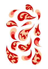 Set of paisley ornaments, elements