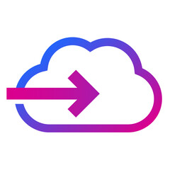 send to cloud line icon for web and apps