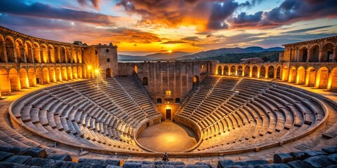 Naklejka premium Ancient Aspendos Amphitheater, Antalya, Turkey