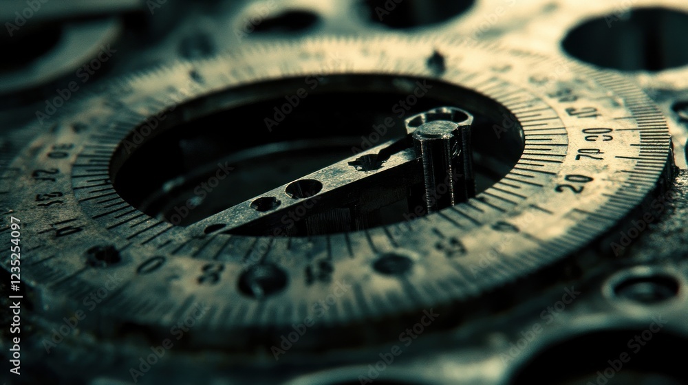 Poster Close Up Of An Old Rusty Mechanical Device