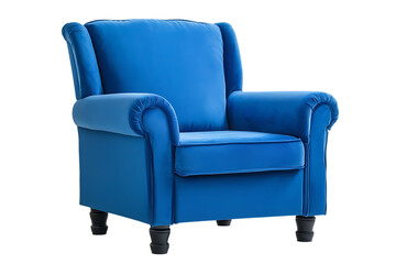 Nice blue chair isolated on white background