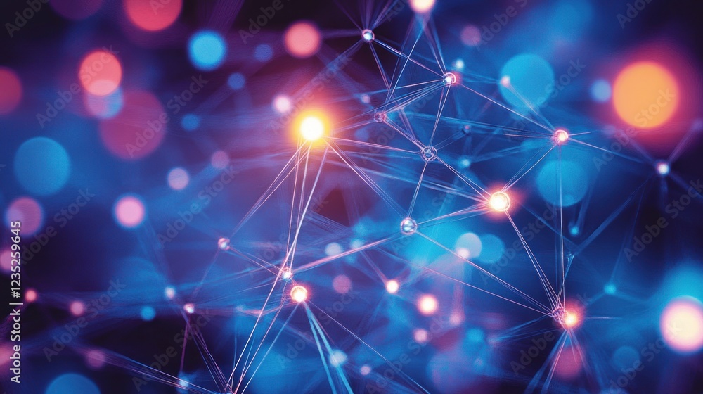 Poster Abstract Network Visualization Showing Interconnected Nodes