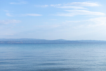 view of the mountains on the sea coast