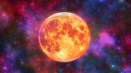 Fiery Planet Orbiting Within a Cosmic Nebula