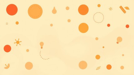 Soft beige and orange vector design with flowing circular patterns and minimalist aesthetics