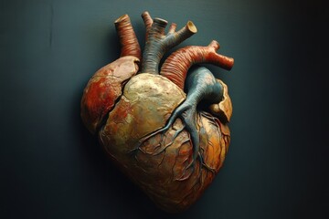 Artistic Render of a Human Heart Model