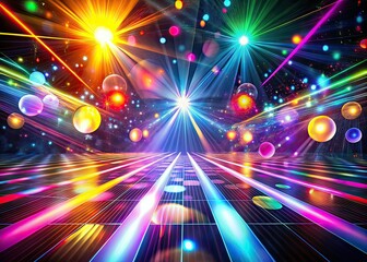 Fototapeta premium Disco Party Loop Background Low Light Photo AI