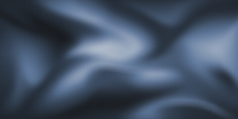 Abstract Grey and Navy Grainy Gradient Background with Noise Texture Dark Blue Wallpaper, Poster, Banner, and Card Design