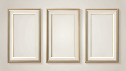 Fototapeta premium Editable Line Frames for Text & Design - Vertical Templates