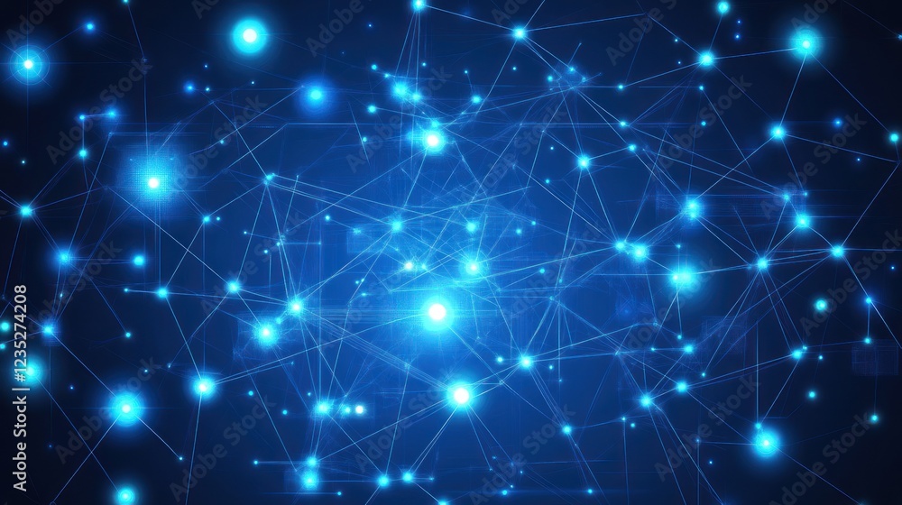 Poster abstract network digital connections representing global communication