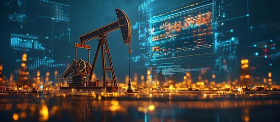 Oil Rig Digital Overlay:  Future of Energy