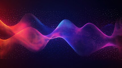 Abstract Colorful Wave Particle Flow Design