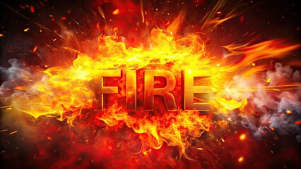 Exploding Fire Abstract Wallpaper - Glowing Red Yellow Flames