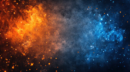 Naklejka premium Abstract Blue and Orange Grunge Texture Background