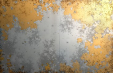 Fototapeta premium Abstract grunge texture background with silver, gold color palettes. Vintage aged surface with rough texture. Metallic effect. Design element wallpaper for interior decor. Unique graphic pattern used